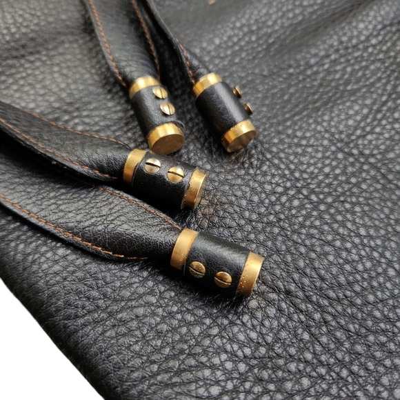 SOLD Chloe Black Grain Pebble Leather OTK Over The Knee Thigh High Boot 9 IT 39 - Picture 7 of 16